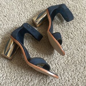 Bernardo-Anthropologie Hayden Wood Block Heels Sz 8.5